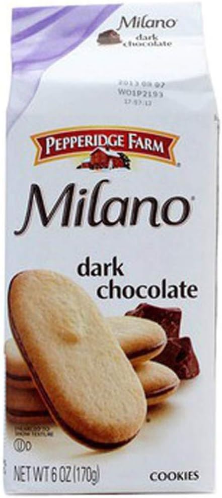 Pepperidge Farm Dark Chocolate Milano Cookies 6 oz (170g) - Pack of 4
